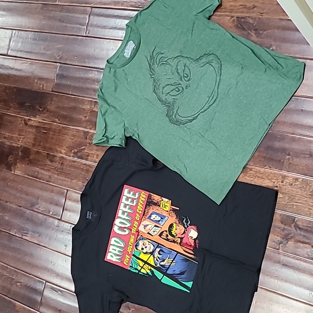 Rad Coffee & Grinch t-shirts